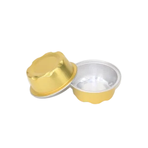 50ml Fluted Edge Aluminum Foil Chafing Dishes with Lids for Catering Tart Shells Desserts
