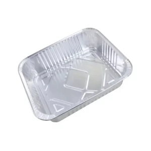 5400ml 370x240mm Disposable Heavy Duty Aluminum Foil Rectangular Steam Table Pan with Lid for Catering Buffet