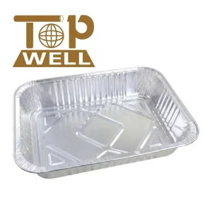 5400ml Aluminum Foil Food Container with Lid for Pasta, BBQ, Bakery, and Dessert