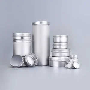 5ml 10ml 20ml 30ml 50ml 60ml 80ml 100ml 150ml 200ml Round Aluminum Cosmetic Tin Jar