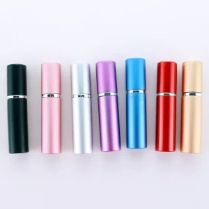 5ml 10ml Colorful Glass Aluminum Fragrance Bottles Empty Refillable Portable Metal Spray Bottles