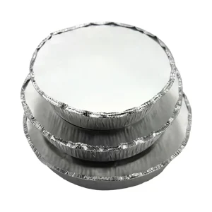 6 7 8 9 Inch Aluminum Foil Trays Recyclable Disposable Round Cake Baking Pans Aluminum Foil Food Container with Lid Oven Safe