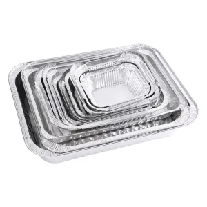 6-Size Food-to-Go Disposable Deep Aluminum Foil Pans Food Containers for Roasting Cooking Heating Takeaway 1000 mL