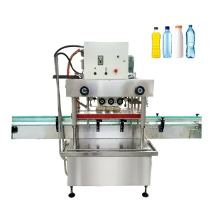 6-Wheel Electric Capping Machine for Food-Grade Plastic Screw Caps with Adjustable Torque