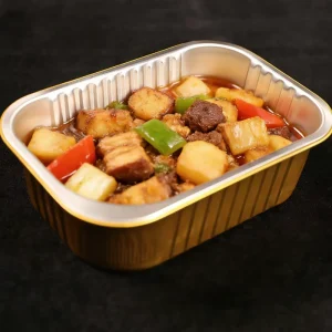 6 x 4 Inch 680ml Heavy-Duty Disposable Rectangle Aluminum Foil Containers with Foil Lid, PP, Oven-Safe, Food-Grade