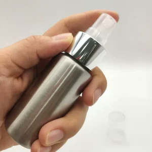 60ml 2oz empty 304 stainless steel mist sprayer bottle silver metal liquid container with fine mist sprayer