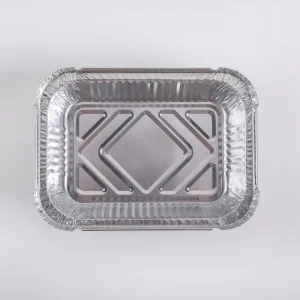 620ml Rectangular Food Grade Disposable Aluminum Foil Container with Paper Lid, Freezer-to-Oven