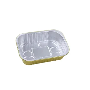 650ML Rectangle Disposable Aluminum Foil Container with PP Lid Sealed Box for Fruit Mix Food Delivery Take Out