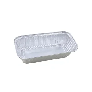 660ml Disposable Heavy Duty Aluminum Foil Rectangular Container with Lid Baking Pan Lunch Box for Meal Prep Takeout
