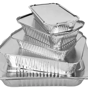 7 Inch Round Aluminum Foil Container with Flat Lid Aluminum Foil Box 750ml Aluminum Foil Plastic Food Containers Sealing Lids