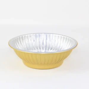 7-Inch Round Disposable Aluminum Foil Container with Foil Lid 850ml