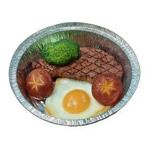 7-inch Round Disposable Aluminum Foil Trays Oven-Safe Eco-Friendly Food Grade Containers for BBQ & Air Fryer Use