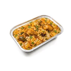 700ml 23oz Rectangular Disposable Aluminum Foil Air Fryer Tray with PP Lid