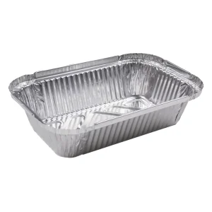 700ml Silver Rectangular Oven-Safe Food Grade Aluminum Foil Container for Bento Lunch Box and Takeout