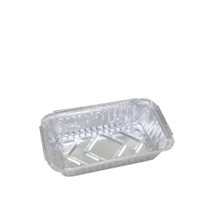 7219 Rectangular PET Aluminum Foil Container with Paper Lid for Restaurant Takeaway Packaging
