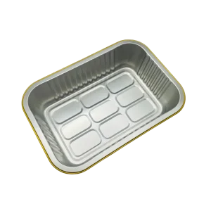 750ml Rectangle Eco-Friendly Food Grade Containers with Aluminum Foil Plastic Lids for Takeout & Baking