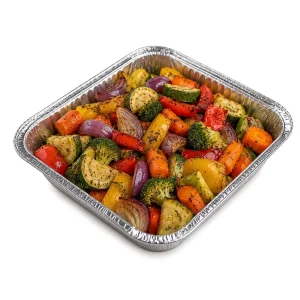 8 Inch 40oz Square Heavy-Duty Disposable Aluminum Foil Container with Lid