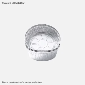 8 Inch Aluminum Foil Container with PET Plastic Lid Eco-Friendly Disposable Baking Plate for Food Storage and Catering