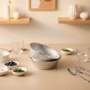 8.1oz Disposable Aluminum Foil Baking Cups and Ramekins for Tart and Baking Use