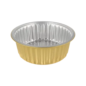 8.6inch 1350ml 2000ml Heat Sealable Aluminum Container Food Grade Disposable Tins Foil Boxes Round Aluminum Food Packaging