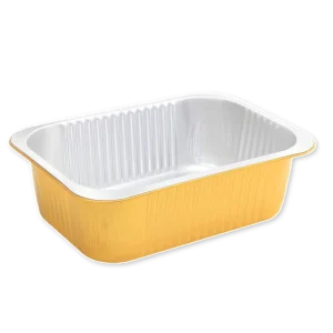 8×4 Inch Non Stick Aluminum Foil Food Storage Containers with Lids Rectangle Pet Hair Dye Tray