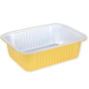 8×9 Inch Multi-Compartment Deep Aluminum Foil Roasting Pan, 2200ml Disposable Tray