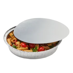 9 Inch 1350ml Round Disposable Aluminum Foil Pie Pan with PP Plastic Lid