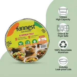 9 Inch Round Disposable Aluminum Foil Pizza Pan With Paper Lids Oven Baking Takeaway Food Storage Containers 3Pcs Set