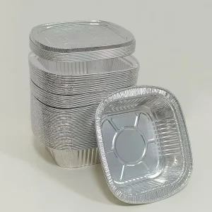 900ml Aluminum Foil Food Container with Lid Disposable Tray for Air Fryer, Oven Baking, Catering, and Takeaway