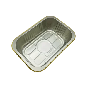 930ml Rectangle Eco-Friendly Food Grade Containers with Aluminum Foil Plastic Lids for Takeout & Baking