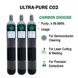 99.999% CO2 Gas 5N Carbon Dioxide Gas 40L 50L Cylinder for Semiconductor and Laser Cutting