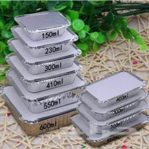 Aluminum Foil Container Paper Lid for Food Tableware