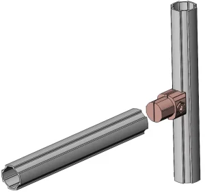 Aluminum Pipe Joint Metal Tube Joint for Wire Rod Turnover Car AL-1B-1.2