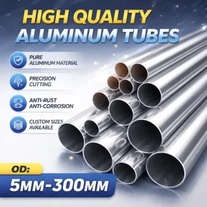 Anodized Aluminum Pipe 6063 T5 7075 T6 6061 5083 Square Round Hollow Tube Seamless Alloy Profiles