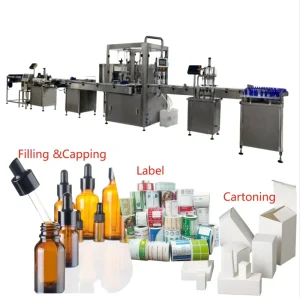 Automatic 30ml 50ml 120ml Essential Oil and Beverage Filling and Capping Machine