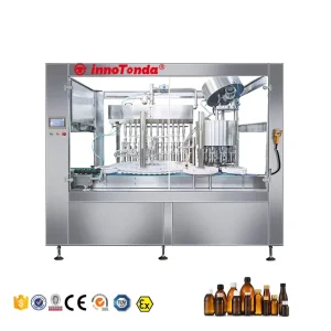 Automatic 50 100ml High Accuracy Glass Herbal Cough Syrup Filling Capping Machine for Beverage Production Line