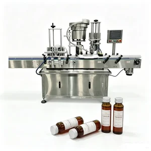 Automatic Electric PLC Liquid Bottle Filling and Capping Machine for Oral Syrup and Drink Bottling Production Lines