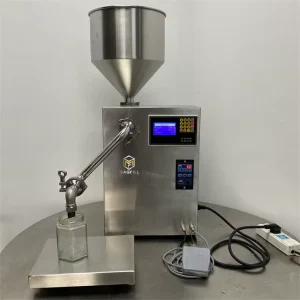 Automatic Filling Machine with Hopper for Thick Low-Liquidity Pastes