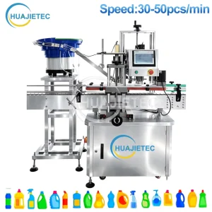Automatic Food Beverage Plastic Bottle Flip Cap Pump Bottle Screw Capping Machine