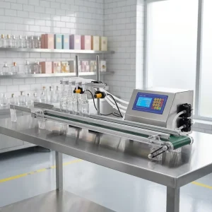 Automatic Four-Line Conveyor Liquid Filling Machine for Perfume and Essential Oil Bottles