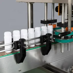 Automatic Linear Six-Wheel Screw Capping Machine for Plastic Caps and Metal Lids