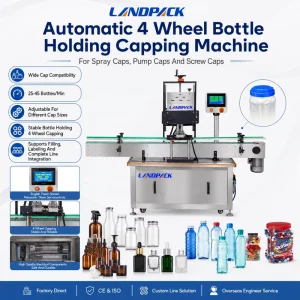 Automatic Linear Spindle Four-Wheel Bottle Screw-Cap Capping Machine