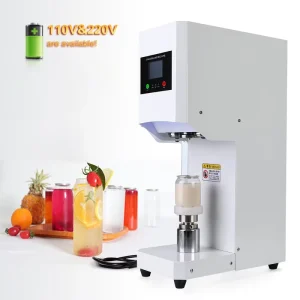 Automatic PET Bottle Filling and Can Sealing Machine, 40-85 mm Plastic Can Sealer