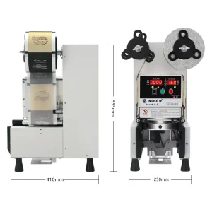 Automatic Tabletop Plastic Cup Sealing Machine for Bubble Tea Beverage Packaging