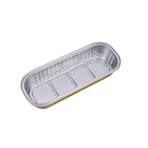 Biodegradable Silver Shallow Half Size Aluminum Foil Tray and Food Container