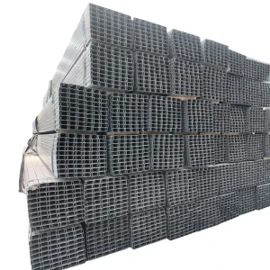 Black Square Pipe Base Hot Dipped Galvanized Steel Tube with ISO CE BV Certification for Government Construction Project Grade