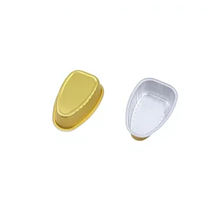 Boat-Shaped Aluminum Foil Container with PET Lid 160ml