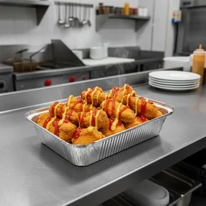 C30 Disposable Food Packaging 1KG Aluminum Dishes Catering Aluminum Foil Containers Food Foil Tray