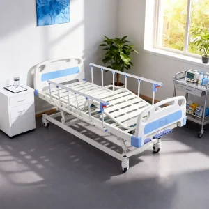 CE ISO Adjustable Hospital Bed 3 Cranks Home Medical Bed