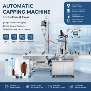 CM100 Fully Automatic 3-Claw Capping Machine with Cap Feeder Linear Bottle Screw Capping Machine